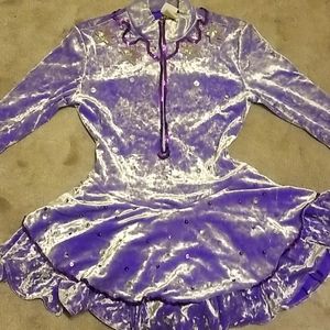 beautiful purple velvet skating dress